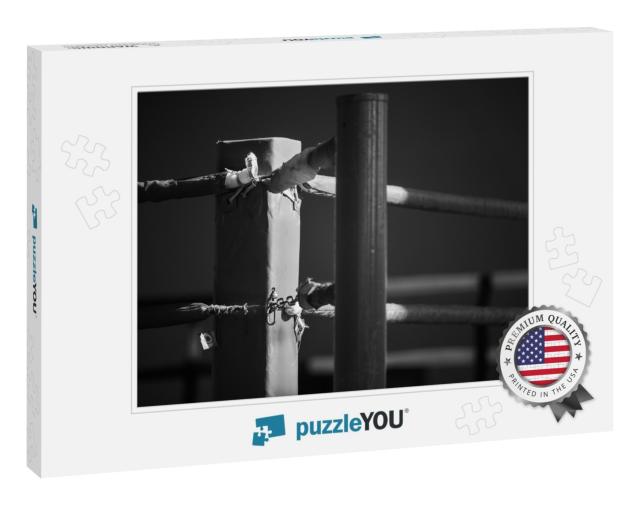 The Corner of the Boxing Ring is Large. the Image Has a S... Jigsaw Puzzle