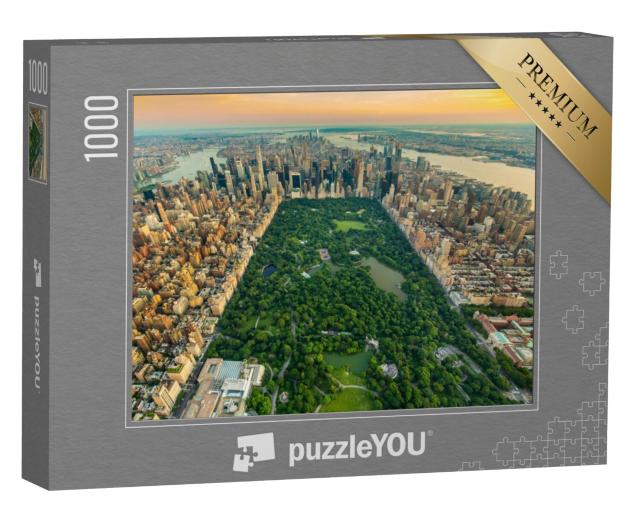 Puzzel 1000 stukjes „Luchtfoto van Manhattan en Central Park, New York“