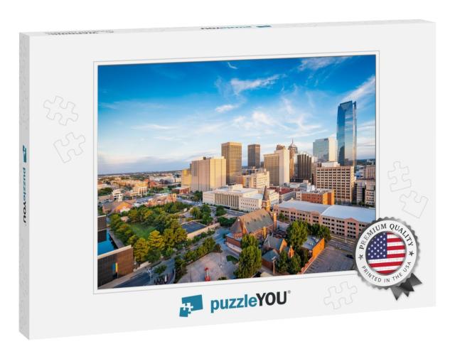 Oklahoma City, Oklahoma, USA Downtown Skyline in the After... Jigsaw Puzzle