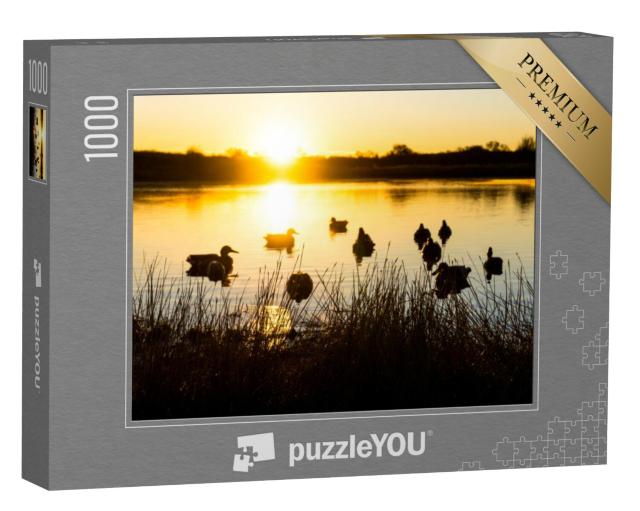 Puzzel 1000 stukjes „Scènes van eendenjacht“