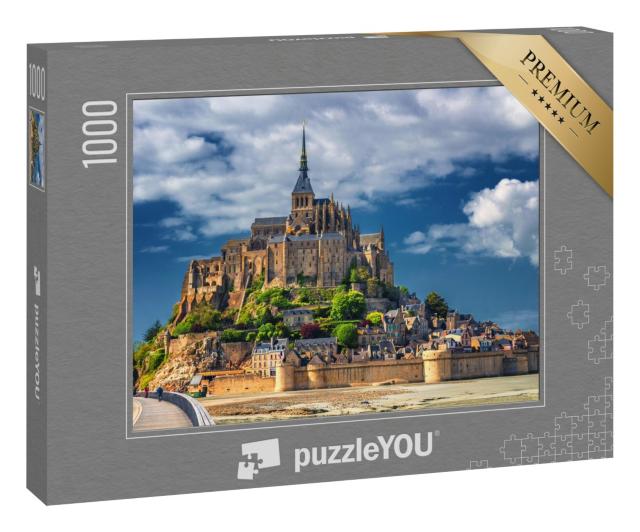 Puzzle 1000 Teile „Gezeiteninsel Le Mont Saint-Michel, Normandie, Nordfrankreich“