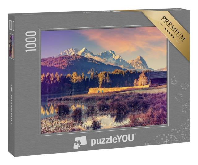 Puzzle 1000 Teile „Wunderschöner Blick über das Karwendelgebirge, Deutschland“