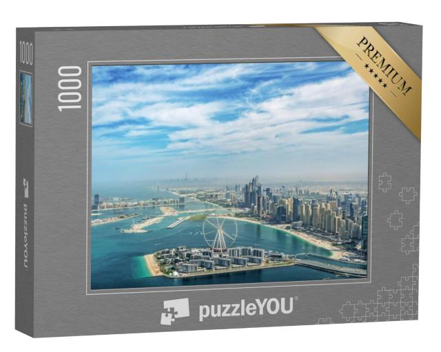 Puzzel 1000 stukjes „Indrukwekkende luchtfoto van de skyline van Dubai“