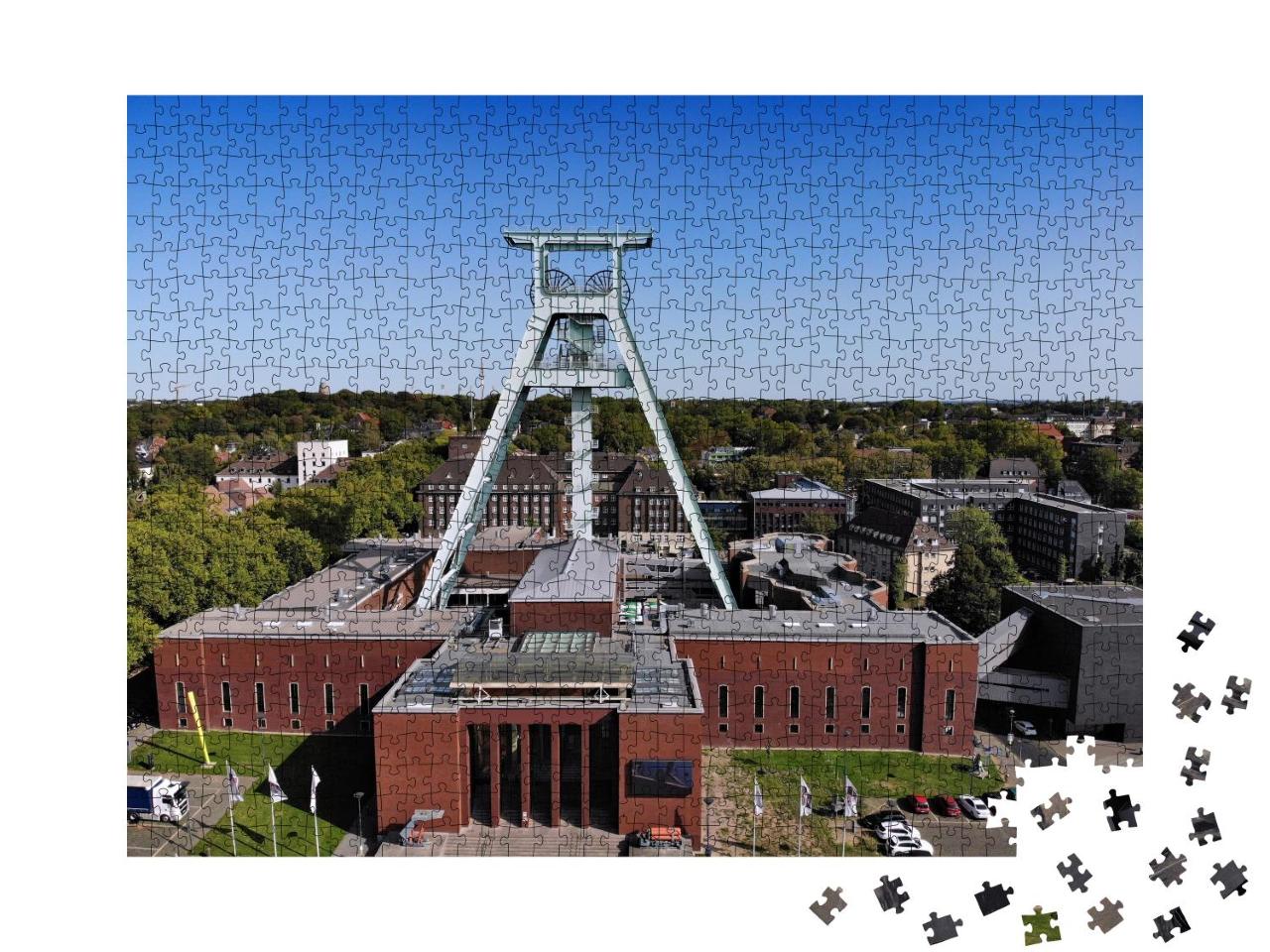 Puzzle 1000 Teile „Stadt Bochum: Industriekultur mit ehemaliger Zeche, Deutschland“