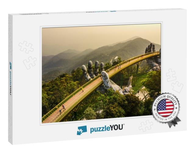 Top Aerial View of the Famous Golden Bridge is Lifted by... Jigsaw Puzzle