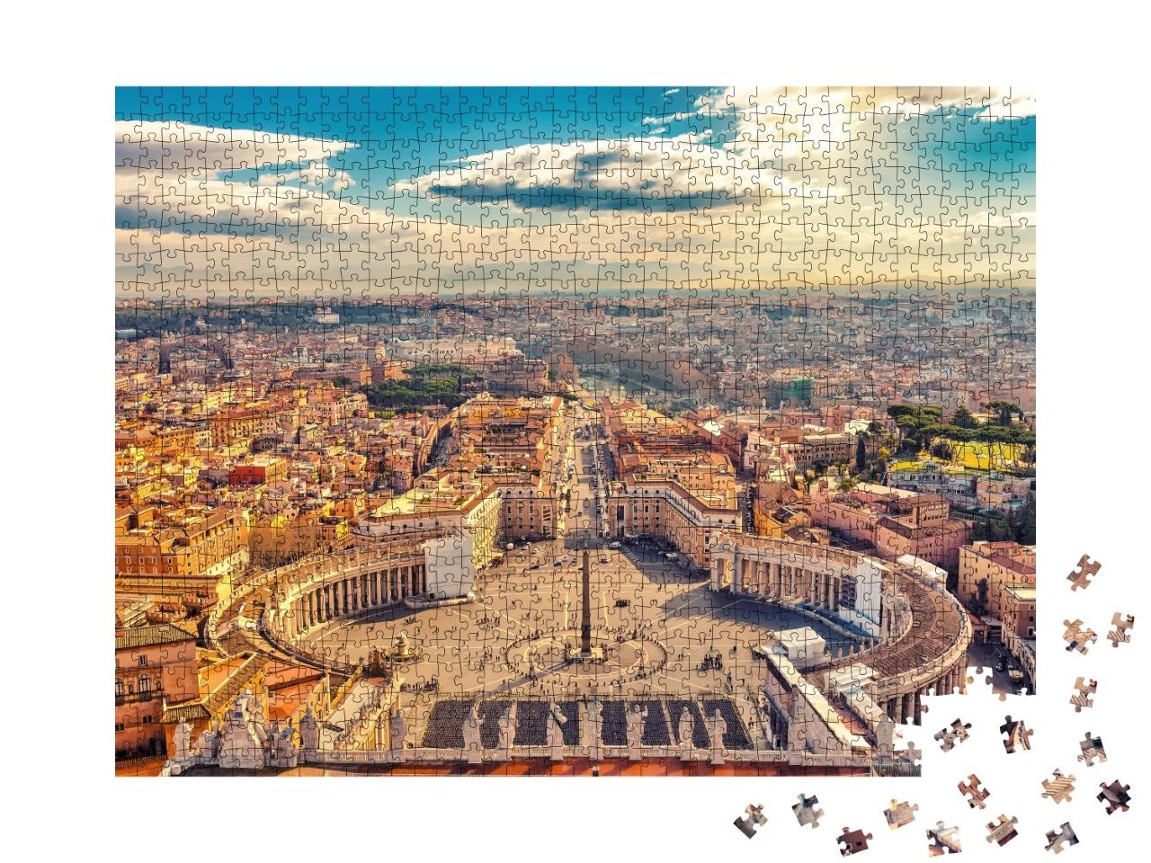 Puzzle 1000 Teile „Petersplatz im Vatikan, Rom“