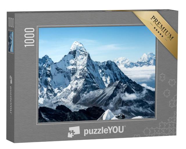 Puzzel 1000 stukjes „Sneeuwbergen in de Himalaya van Nepal“