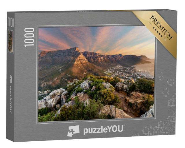 Puzzel 1000 stukjes „Zonsondergang op de Tafelberg“