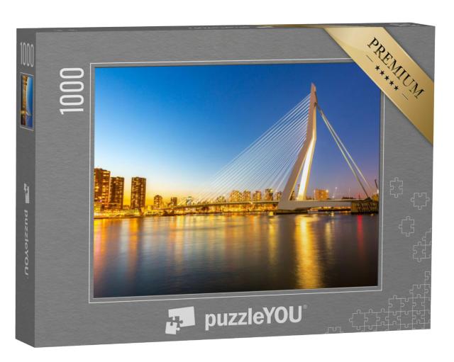 Puzzel 1000 stukjes „Erasmusbrug over de Maas in Nederland“