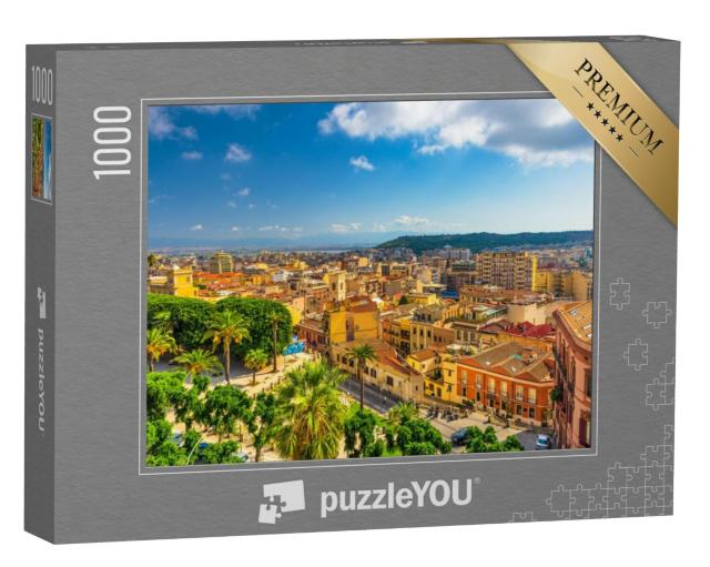 Puzzel 1000 stukjes „Oude stadscentrum van Cagliari, Sardinië, Italië“