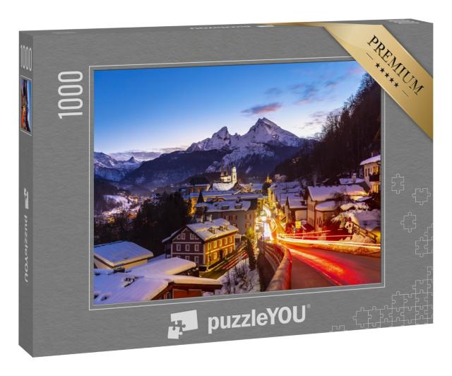 Puzzle 1000 Teile „Berchtesgaden, im Hintergrund der Watzmann“