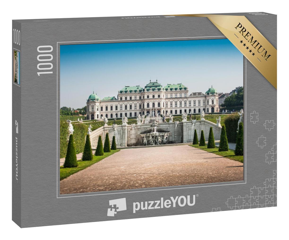 Puzzle 1000 Teile „Schöne Ansicht des berühmten Schlosses Belvedere, Wien, Österreich“
