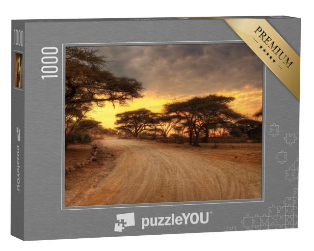 Puzzel 1000 stukjes „Serengeti Nationaal Park met wilde dieren“