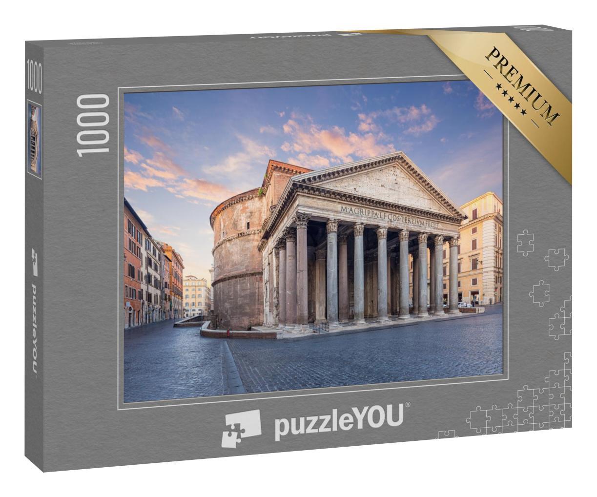 Puzzle 1000 Teile „Blick auf das Pantheon am Morgen, Rom, Italien“