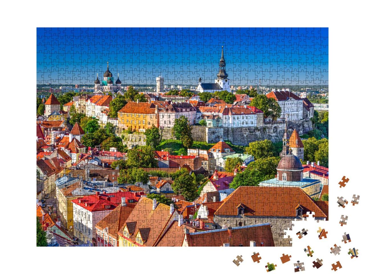 Puzzle 1000 Teile „Bezaubernde Altstadt von Tallinn, Estland“