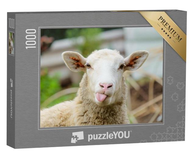 Puzzel 1000 stukjes „Portret van een schaap“