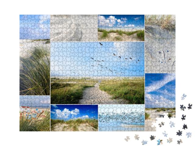 Puzzle 1000 Teile „Collage von Impressionen aus Langeoog, Deutschland“