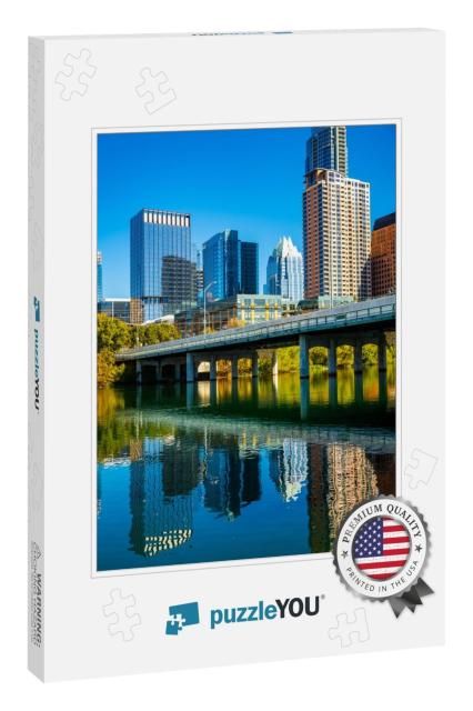 Calm Tranquil Austin Texas Mirrored Reflections Along Lad... Jigsaw Puzzle