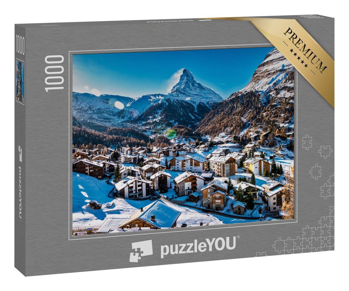 Puzzle 1000 Teile „Zermatt und Matterhorn, Schweiz“