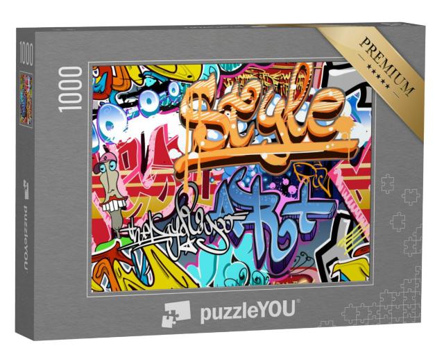 Puzzel 1000 stukjes „Graffiti muur“