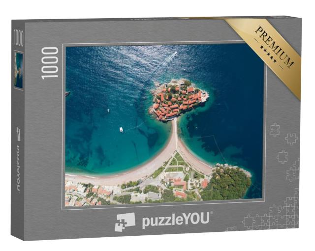 Puzzel 1000 stukjes „Eiland Sveti Stefan in Budva, Montenegro“