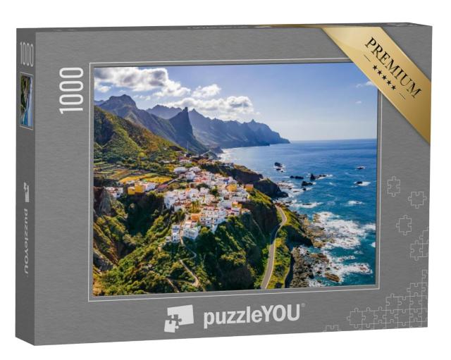 Puzzel 1000 stukjes „Prachtig kustdorp op Tenerife, Canarische Eilanden“