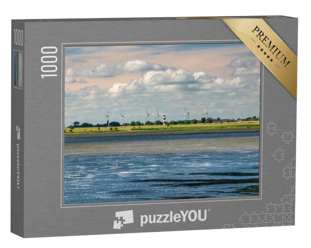 Puzzel 1000 stukjes „Elbe met moeras, Glückstadt, Duitsland“