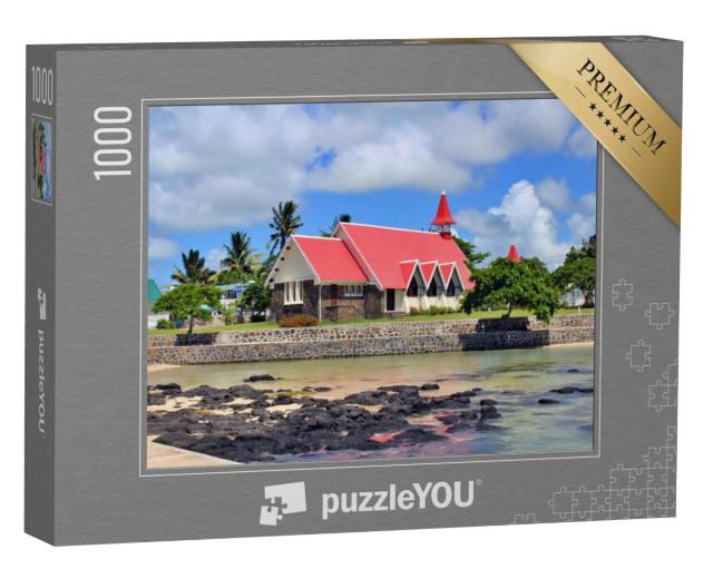 Puzzel 1000 stukjes „Idyllisch kerkje in Cap Malheureux, Mauritius“