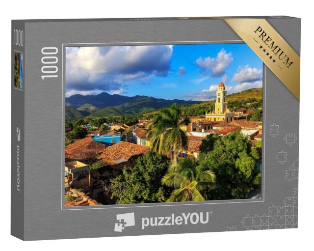 Puzzel 1000 stukjes „Uitzicht over de stad Trinidad in Cuba“