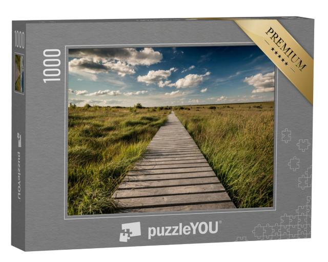 Puzzel 1000 stukjes „Weids landschap met pad“