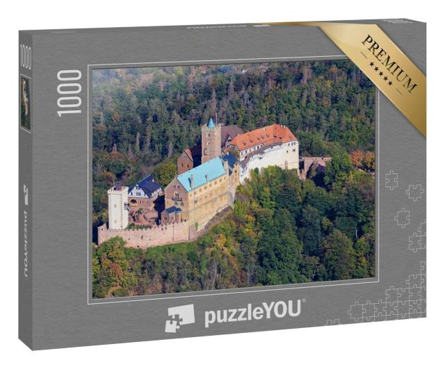 Puzzle 1000 Teile „Die Wartburg in Eisenach, wo Martin Luther die Bibel übersetzte“
