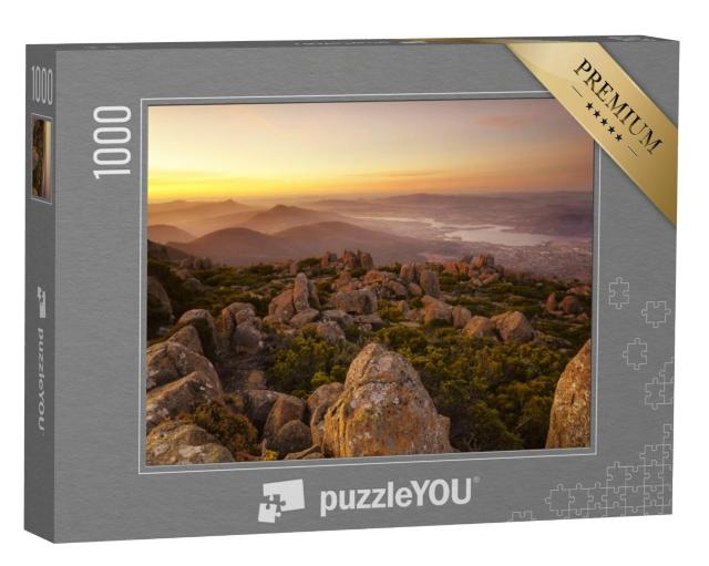 Puzzel 1000 stukjes „Uitzicht vanaf de top van Mount Wellington, Tasmanië, Australië“