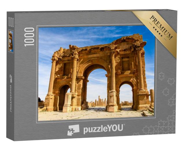 Puzzel 1000 stukjes „Verwoeste stad Timgad in het Aures-gebergte in Algerije“