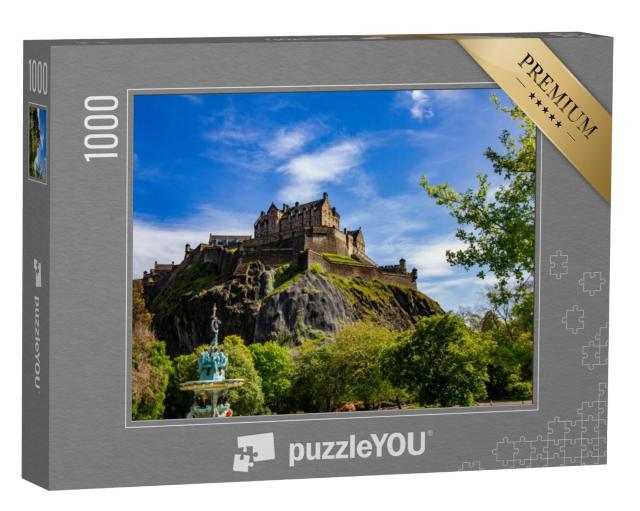 Puzzel 1000 stukjes „Edinburgh Castle op een zonnige zomerdag“