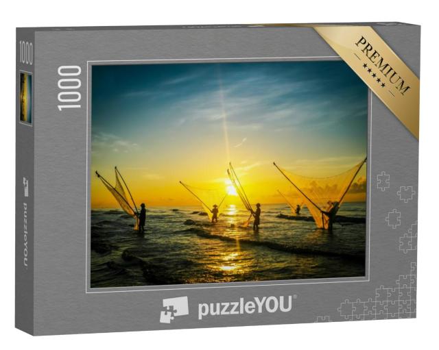 Puzzel 1000 stukjes „Vissers in Vietnam“