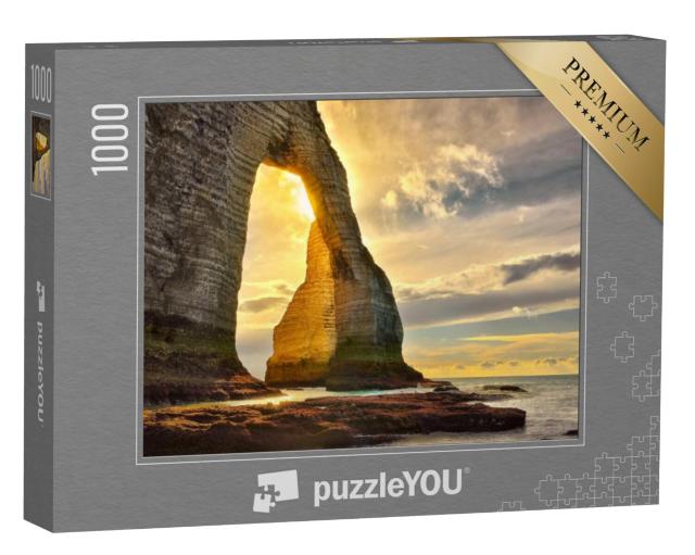 Puzzel 1000 stukjes „Prachtige natuurlijke rotsboog, Etretat, Frankrijk“