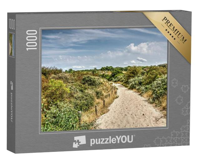 Puzzel 1000 stukjes „Zandpad in de duinen bij Rockanje, Nederland“