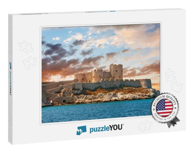 Fantastic Sunset Over Famous If Castle, Chateau Dif, Mars... Jigsaw Puzzle