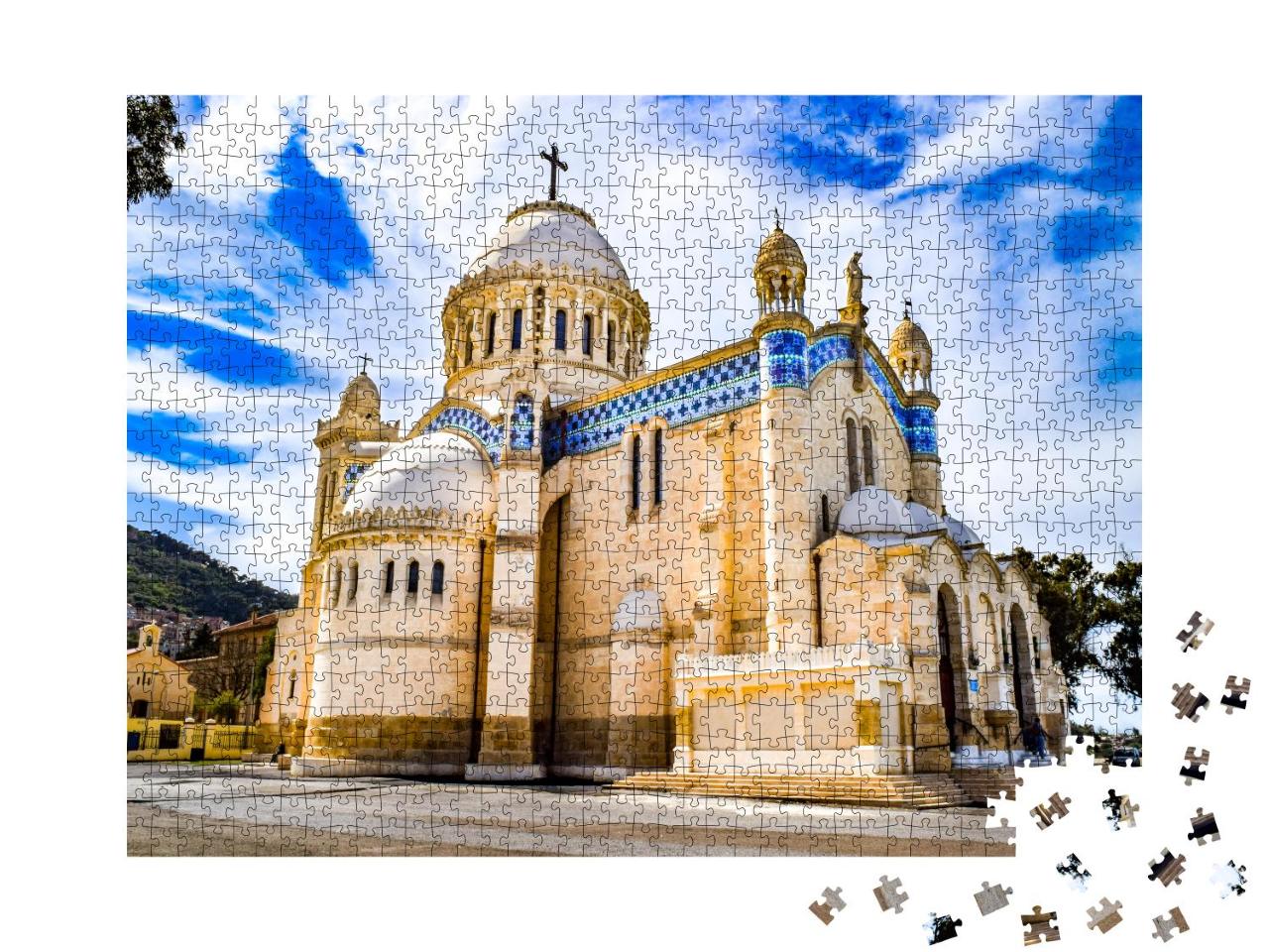 Puzzle 1000 Teile „Kathedrale Notre Dame d'Afrique in Algier, Algerien“