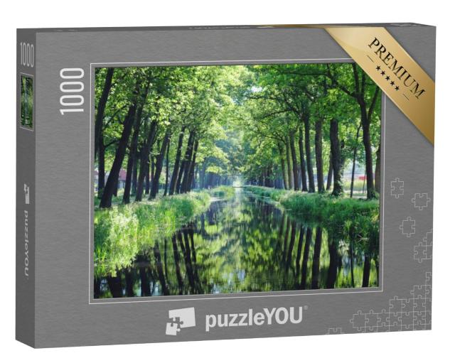 Puzzel 1000 stukjes „Nederlands grachtenlandschap in Griendtsveen, Limburg“