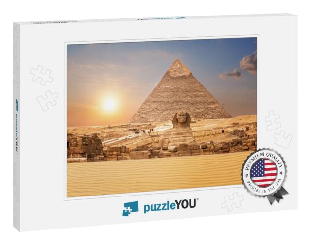 Wonderful View on the Sphinx & the Pyramid of Chephren in... Jigsaw Puzzle