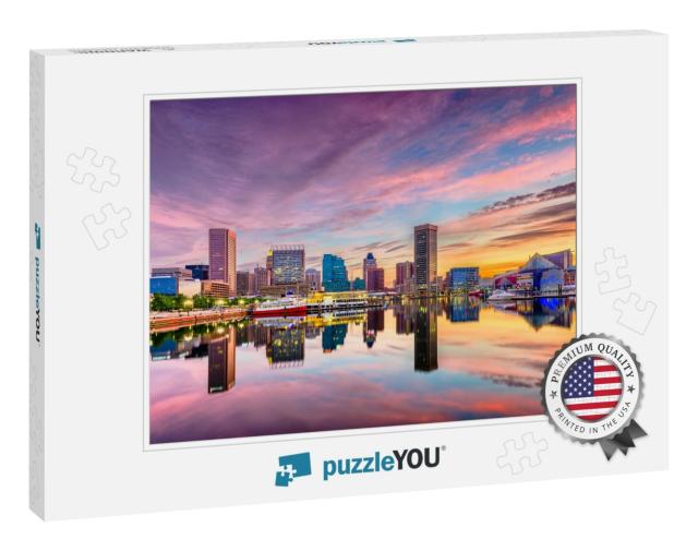 Baltimore, Maryland, USA Skyline on the Inner Harbor At Du... Jigsaw Puzzle
