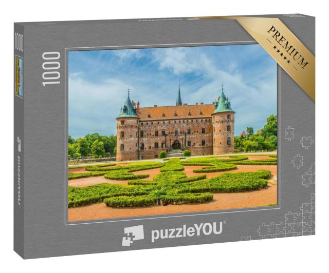 Puzzle 100 Teile „Schloss Egeskov auf der Insel Fünen in Dänemark“
