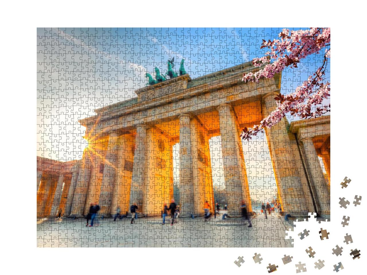 Puzzle 1000 Teile „Brandenburger Tor im Frühling, Berlin“
