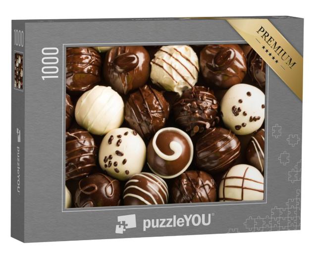 Puzzel 1000 stukjes „Een selectie van heerlijke chocoladepralines“