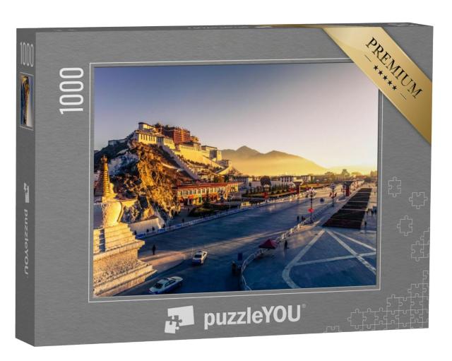 Puzzel 1000 stukjes „Potala Paleis bij schemering in Lhasa, Tibet“