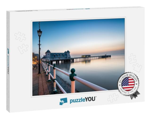 Just Before Dawn At Penarth Pier Near Cardiff on the Sout... Jigsaw Puzzle