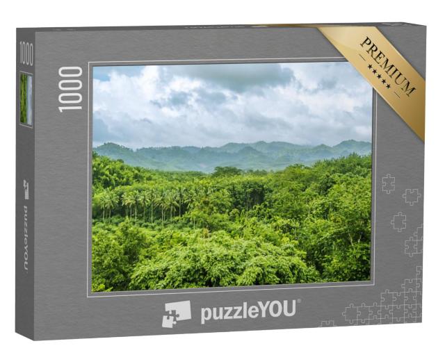 Puzzel 1000 stukjes „Regenwoud in het regenseizoen in Surat Thani, Thailand“