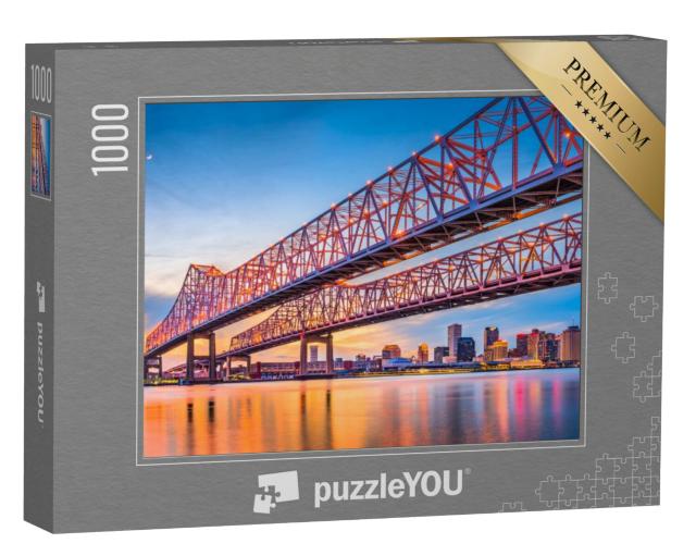 Puzzel 1000 stukjes „New Orleans, Louisiana, Crescent City verbindingsbrug over de Mississippi“