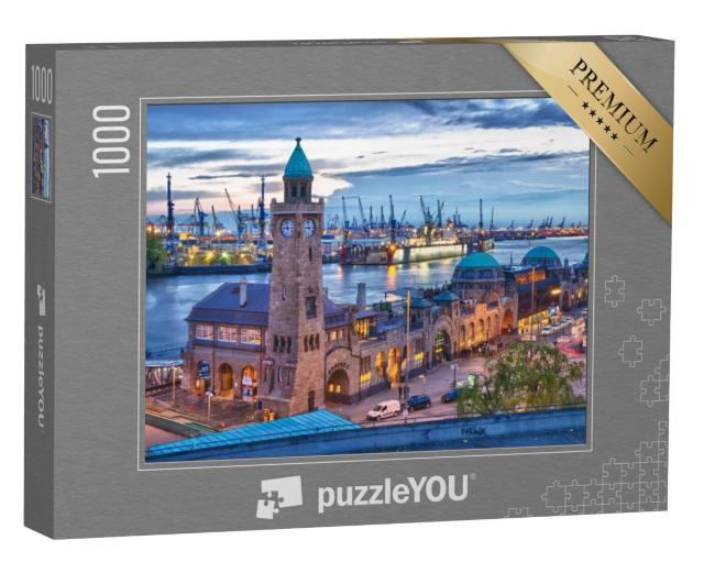 Puzzel 1000 stukjes „Haven van Hamburg, Duitsland“